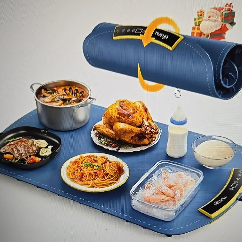 COLDFILL food warmer mat blue Foldable Heat-Resistant full surface heat New